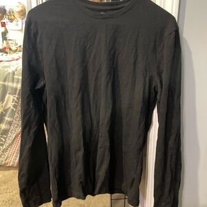 H&M Men's Jet Black Long Sleeve Tee